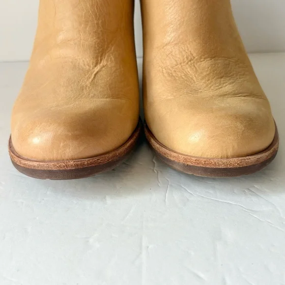 Kork Ease Challis Tan Leather Heeled Mules Shoes - Picture 2 of 8